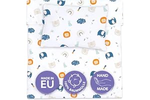 Totsy Baby Funda nordica Infantil 100x135 cm para Cuna 70 - algodón Saco nordico y Cubre de edredon Cama para niños y niñas Juego Fundas para edredón 100 x 135 cm con Almohada 60 x 40 cm Oeko-Tex