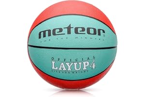 METEOR Pallone Basket Palla da Basketball - Dimensione Bambini Giovani Ideale per Allenamento e Divertimento - Gonfiabili Pallacanestro Mini con Superficie Antiscivolo Layup