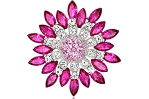 FAIRYGATE Pearl Brooches for Women UK Elegant Lapel Pins Elegant Hollow Rhinestone Artificial Pearls Flower Design Brooch Clothes Cardigan Shawl Dress Pin for Wedding Prom UC25