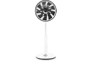 Duux Whisper Standing Fan, with Remote Control, 26 Cooling Speeds, Height Adjustable, Multi-direction Oscilating, Powerful & Ultra Quiet Fan With Night Mode, Timer, White