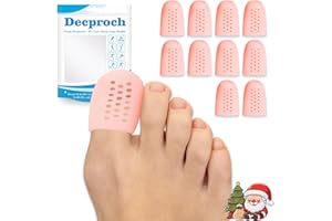 DECPROCH Zehenschutz Großer Zeh, 10 Stück Silikon Zehenkappen, Anti-reibung Zehenschutz aus Silikon, Zehenschoner Zehenpolster für Blasen, Hühneraugen, Schmerzlinderung durch Reibung und mehr (Rosa)