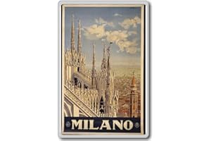 PHOTOSIOTAS Milano, Italy, Europe - Vintage Travel Fridge Magnet - Calamita da frigo