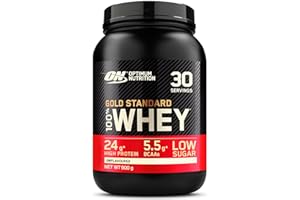 ‎OPTIMUM NUTRITION Optimum Nutrition Gold Standard 100% Whey, Proteinpulver, Geschmacksneutral, 900g, 30 Portionen