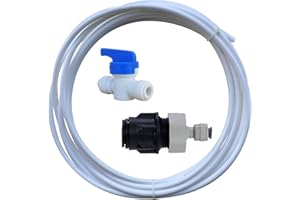 Kit De Conexión para la Instalación De Filtros De Nevera Vyair para Refrigeradores de Estilo Americano Adecuado para Samsung, LG, Daewoo, Bosch, GE, Whirlpool con Tubo de 1/4" Y Tubo de 5m