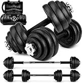 unycos - Mancuernas Ajustables 15-50 kg con Malet&iacute;n (Iron Transformer) | Con Discos de Hierro Fundido, Barras Cromadas, Cierr