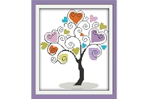 Kit per punto croce stampato, OWN4B The Giving Tree (2) motivo stampato 11CT 34 x 39 cm kit da ricamo fai da te (albero 3)