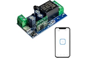 QIACHIP Smart Ewelink APP Rele Wifi Contatto Pulito Modulo,Interruttore Intelligente Remoto Senza fili 1 canali momentary Inching Selflock Controllo DC 5V 12V 48V Compatibile con Alexa/Google Home
