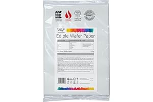 Watson & Webb A4 Edible Wafer Paper; Pack of 25, 0.35mm Thick, ISO-Certified, Vegan; Toppers, Burn-Away Cakes, Printing, Gender Reveals, Baking, Edible Designs, Crafts