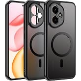 Effcotuo Magnetic Case for Honor 400 5G Case Compatible with MagSafe, Flexible Silicone Case + Acrylic Back Case Translucent