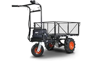 SuperHandy Mehrzweckwagen Schubkarre, elektrisch, 48 V DC, Li-Ion-betrieben, 230 kg Traglast und 460 kg + Zugkraft, Bauernhof und Garten, modulare Ladungsbett