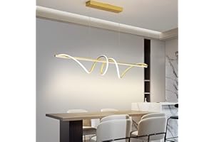 Mikeru Lampadario a Sospensione per Soggiorno, 100cm Con Funzione Memoria 3 Temperature di Colore 3000k/4500k/6000k Lampada a Sospensione Lineare per Sala Da Pranzo