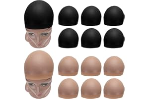 KYSUN 12PCS Calotte per Parrucche di Nylon Wig Caps, Copricapo per Parrucche, Hairnet Cap Protezione Della Parrucca Cap Retina per Capelli in Realizzati in Tessuto Elasticizzato e Sottile per Uomo e Donna