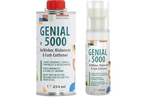 LABROTEC® Genial 5000 - Professioneller Klebstoff-Entferner 250ml mit leerer 100ml-Schaumflasche - Effektiver Etikettenlöser für hartnäckige Flecken und Kleber, ideal für Haushalt, Büro und Werkstatt