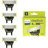 Philips OneBlade Original 360 Blades, Compatible with All OneBlade and Pro Handles, 4 Pack (Model QP440/60)