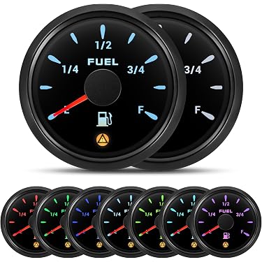 Auto Meter American Muscle Kraftstoffstandsanzeige – 6,4 Cm (2 1/16 Zoll), Analog, Für Ford & Chrysler, 0-280 Ohm