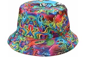 YAMEIZE Fashion Summer Bucket Hat for - Women Men Teens Trendy Reversible Double-Side Fisherman Mushroom Hat Sun Outdoor