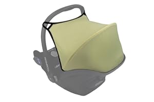 BAMBINIWELT BY RAFAEL K. BAMBINIWELT Pare-soleil pour siège bébé compatible avec Maxi Cosi Cabrio-FIX + protège-ceinture gratuit (beige)