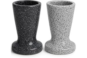 FRANCACOR Jarrón Copa florero Cementerio símil mármol esmaltado (MÁRMOL Gris Claro, 24 X 14 CMS)