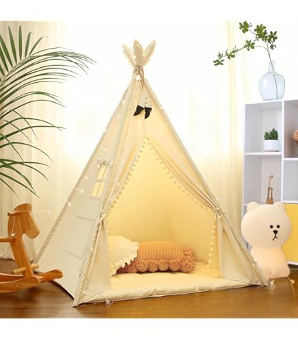 MISOU Tipi Tent - voor Kinderen - Speeltent - 120x120x160cm - Unisex
