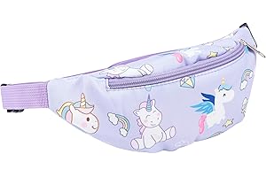 Dzxin Bauchtasche Kinder, HaiTaillentasche, Gürteltasche Hai, Bauchtasche für Kleinkinder, Mädchen und Jungen, Laufen, Wandern, Reisen, Sport, Shark Kids Waist Fanny Pack (Einhorn-Lila)