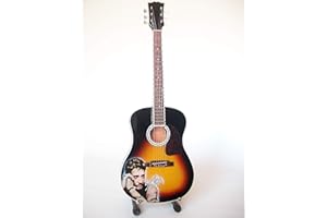 ABSOLUTGUITARE Guitare miniature acoustique en hommage à Johnny Hallyday