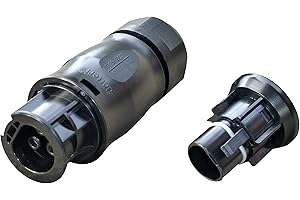 Yubaoly Betteri BC01 Netzanschluss Buchse Netz Stecker mit Endkappe im Set IP67 3-polig-524-DE2