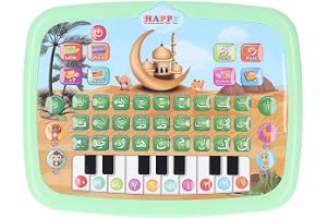 Keenso Electronic Arabic Learning Machine, Alphabet Numbers Book, Arabic Culture Learning Book, Educational Toy for Kids (Green)