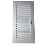 Rectangular plastic vent with adjustable fastening, special for bathroom and kitchen, with closure without mosquito net