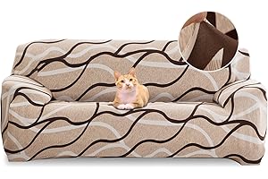 ‎JAOTTO Jaotto Sofabezug 3 Sitzer Elastischer Stretch Spandex Sofa Überwürfe Sofahusse Antirutsch Waschbar Sofaschoner Couchbezug für Sofa mit Armlehne,Moderne Linie