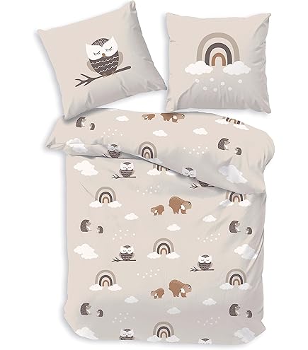 Biancheria Da Letto Per Bambini S.Oliver - Set Zoo Animali 135x200 Cm + Cuscino 80x80 | 100% Cotone - Foto 9