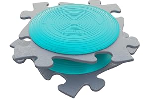 MUFFIK MFK-072 Rotana Magic Set, Sensomotor Puzzle Mat for Children, Rotation Puzzle Mat for Adults, Exercise Aid, Grey/Turquoise, 55 x 30 cm