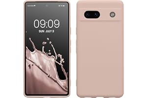 kwmobile Carcasa Compatible con Google Pixel 7a Funda - con Bordes elevados - Apto Carga inalámbrica - Beige Rosa Claro Mate