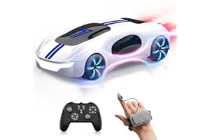 AEROQUEST Remote Control Cars for Kids Age 5 6 7 8,Rechargeable 2.4GHz Gesture Sensing RC Drift Stunt Cars with Light Spray & Sound for Birthday Gifts