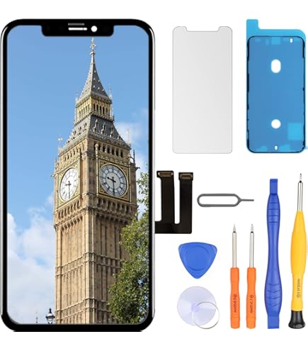 Dakexiong 2 Pz/Set 11 Fotocamera Vetro Lente di Ricambio per iPhone 11 Posteriore Fotocamera Posteriore Vetro Lente di Ricambio Copri+Kit di Riparazione, Anti-Lens Scratch & Impermeabile