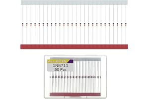 ALLECIN 50 sztuk 1N5711 Schottky prostownik diody 15 mA 70 V DO-35 IN5711 5711 Germanium Dioda Axial 15 miliamperów 70 V mały sygnał dioda przełączająca