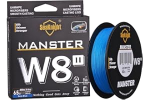 SeaKnight W8 II 8 Brins Tresse de Pêche à la Carpe tressée à 150M/300M/500M de Long coulée multifilaments d'eau salée Fil de Peche en mer 15-100LB