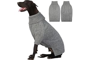 IECOii Extra-Large Dog Jumper 4XL,Christmas Dogs Sweaters for Extra Large Dogs Girl Boy,Turtleneck Dog Knitted Jumper for Pet,Easy On Doggie Knitwear Sweatshirt Pet Sweater for Doberman,Great Dane