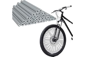 GUBOOM Réflecteurs De Rayons pour Vélo, 36 Pcs 3M Réflecteurs sur Rayons De Vélo, Tubes Réflecteurs pour Rayons De Vélo Visibilité à 360, Compatible avec Toutes Les Roues à Rayons Standards