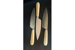 PALLARES Cuchillo DE Cocina Mango Redondo Madera DE BOJ Acero Inoxidable 16cm.