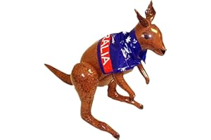 NEUTRAL UMPIRE Fun Inflatable Kangaroo 70cm with Aussie Flag Cape - Australian Party Decorations and Hen Party Accessories Perfect Kangaroo Toy for Kids Inflatable Pool Toys (Pack of 1, Inflatable Kangaroo)