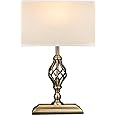 Lighting Supermarket Kingswood Barley Twist Rectangular Base Traditional Table Lamp - Antique Brass