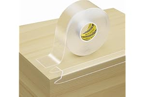 ‎MILEQEE MILEQEE Clear Edge Protector Strip,35mm x 4m, Sharp Edge Wrap Cover Tape, Selbstklebende Schutzpuffer für Schranktür Schreibtisch Glas Tisch Bett Möbel, Küchenarbeitsplatte, wasserdicht