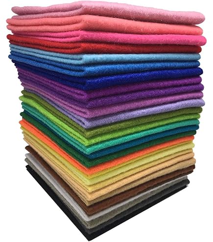 50 Stück Bunte Filzplatten – DIY Bastelset, 20x30 Cm, Polyester Filz Für Nähen & Handwerk