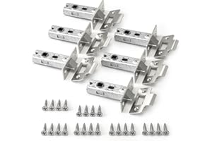 Bwintech 6 Pcs 75mm Steel Satin Nickel Tubular Latch, Premium Mortice Latch, for use with Sprung Lever Door Handles