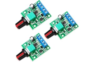 DUBEUYEW PWM Niederspannungs-Motordrehzahlregler DC 1,8 V 3 V 5 V 6 V 12 V 2A 1803BK 1803B Einstellbarer Treiberschalter (3 Stück)