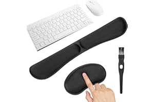 NAFAFOSA Handballenauflage für Tastatur und Maus Memory Foam Handauflage Tastatur Mauspad Ergonomisch Handgelenk Tastatur Pad Wrist Rest mit Staubpinsel Handgelenkstütze Gelkissen Kissen Pad für Mouse Laptop