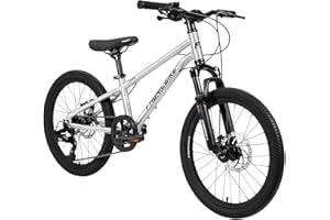 FabricBike Terra - VTT en Aluminium 20 Pouces pour Les Enfants de 6, 7 et 8 Ans, Frein à Disque, 7 Vitesses, Suspension Avant