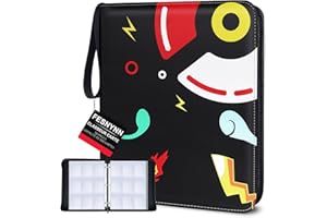 FESNYNN Classeur Carte 900 Cartes Rangement Carte Avec 50 Pages 9 Pochettes Albums Pour Cartes à Collectionner Classeur Carte Foot Amovibles Album Carte Stockage Pour MTC TCG Magic Cartes De Jeu (ferreux B)