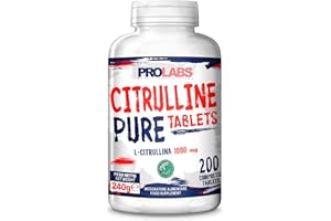 Prolabs CITRULLINE PURE TABLETS - 200 compresse da 1000 mg di purissima citrullina - Supporto alla naturale produzione di ossido nitrico - Vegan
