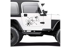 ‎FINEST FOLIA Autoaufkleber Kompass Offroad Windrose Sticker Folie für Auto Motorrad Wohnwagen Wohnmobil Anhänger Aufkleber Selbstklebend Kfz Zubehör
